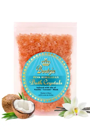 Pink Himalayan Bath Crystals Infused with Vanilla-Coconut-Musk