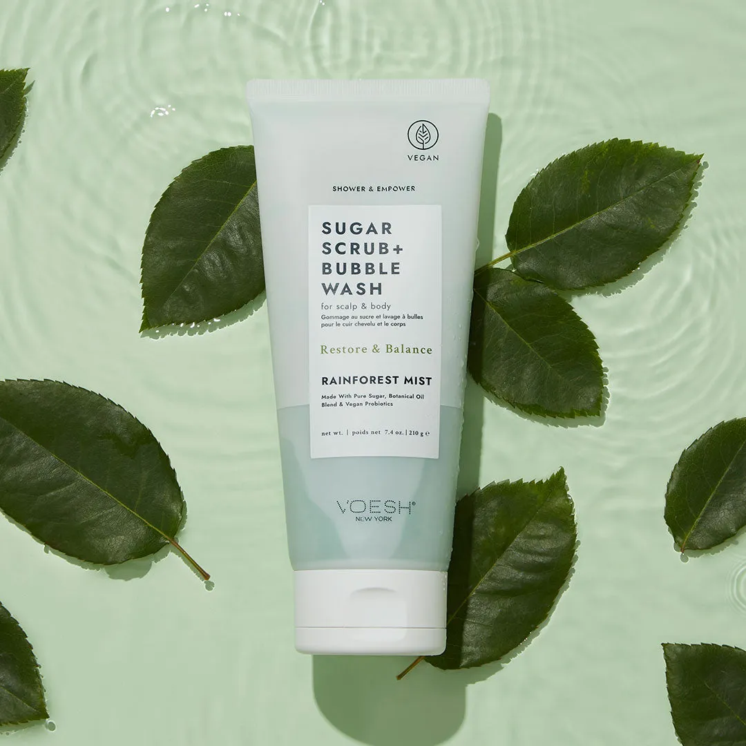 Sugar Scrub   Bubble Wash Rainforest Mist