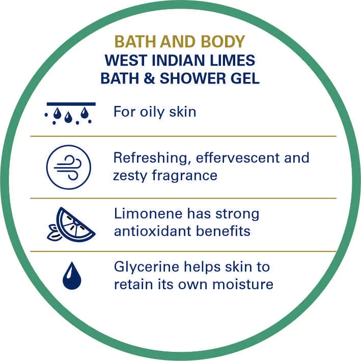 Truefitt & Hill West Indian Limes Men's Bath & Shower Gel 100ml